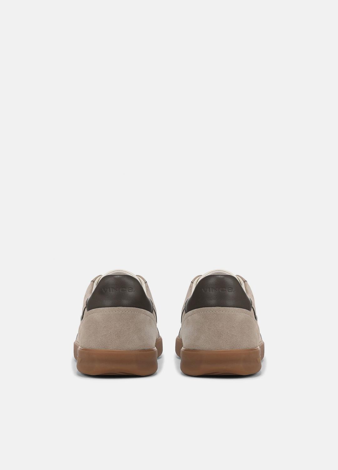 Oasis Contrast-Edge Suede & Leather Sneaker in Sneakers - SANDSTORM/COCOA BROWN | VINCE Men