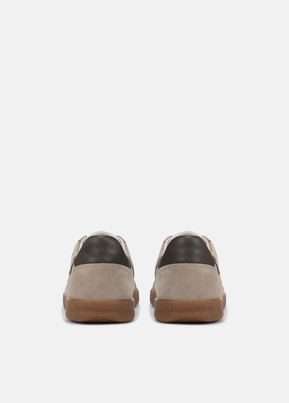 Oasis Contrast-Edge Suede & Leather Sneaker in Sneakers - SANDSTORM/COCOA BROWN | VINCE Men