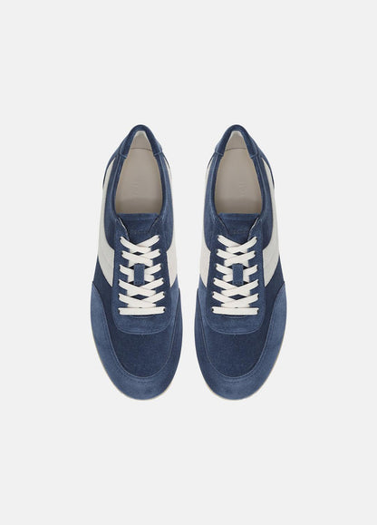 LA Suede & Leather Runner Sneaker in Sneakers - HEATHER RIPPLE/HORCHATA | VINCE Men