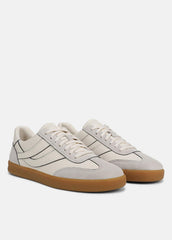 Oasis Contrast-Edge Leather & Suede Sneaker in Sneakers - HORCHATA/PEBBLE WHITE | VINCE Men