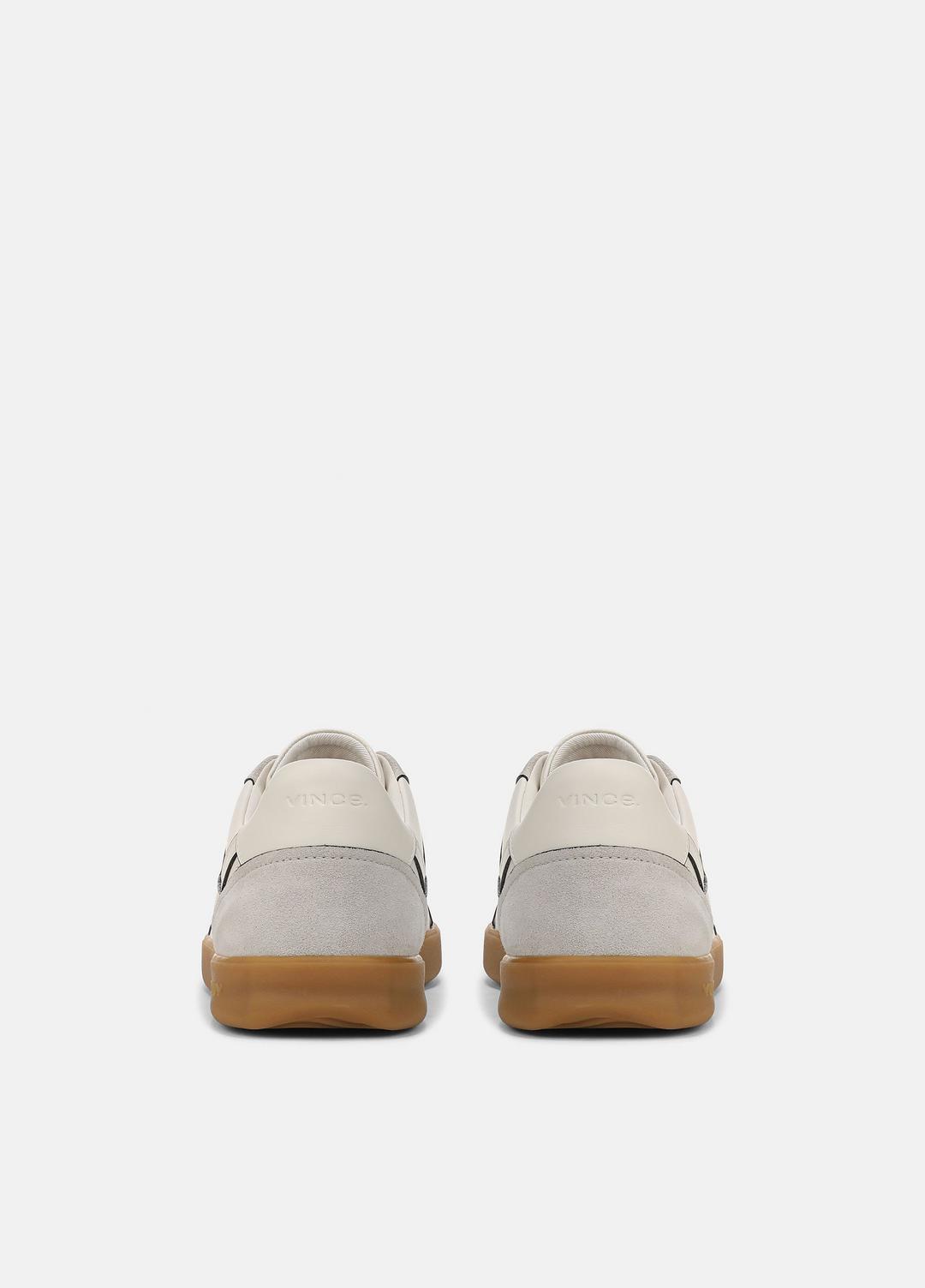 Oasis Contrast-Edge Leather & Suede Sneaker in Sneakers - HORCHATA/PEBBLE WHITE | VINCE Men