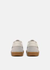 Oasis Contrast-Edge Leather & Suede Sneaker in Sneakers - HORCHATA/PEBBLE WHITE | VINCE Men
