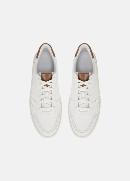 Peyton Leather Lace-Up Sneaker in Sneakers - CHALK WHITE | VINCE Men