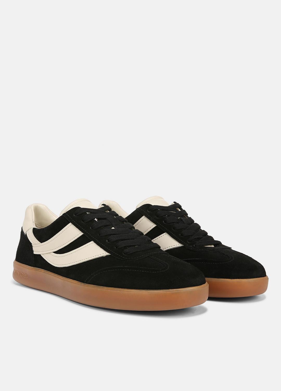 Oasis Leather Sneaker in Sneakers - BLACK | VINCE Men