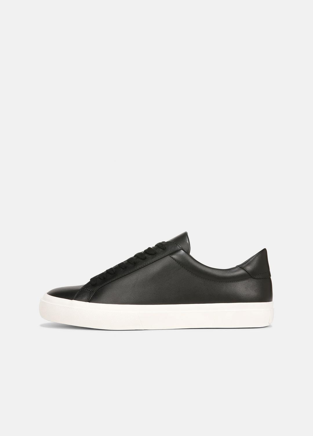 Fulton Leather Sneaker in Sneakers - BLACK | VINCE Men