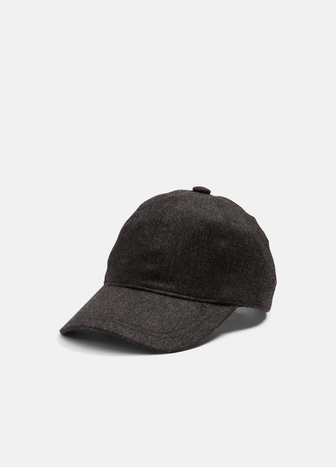 Cashmere Baseball Cap in Scarves & Hats - HEATHER CHARCOAL | VINCE Men