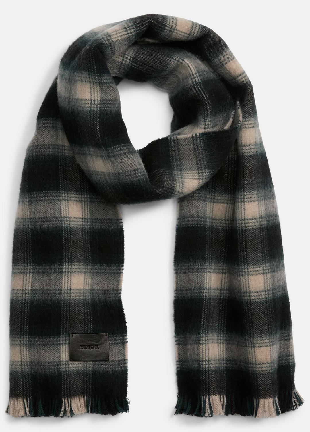 Brushed Plaid Wool Scarf in Scarves & Hats - COUNTRY RACER | VINCE Men