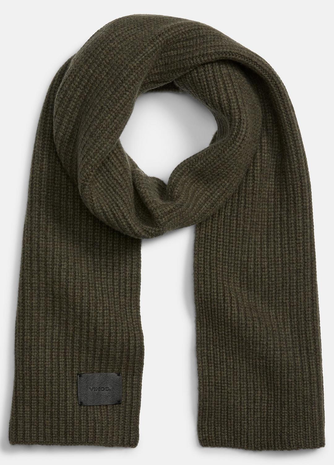 Cashmere Shaker-Stitch Scarf in Scarves & Hats - HEATHER OLIVE | VINCE Men