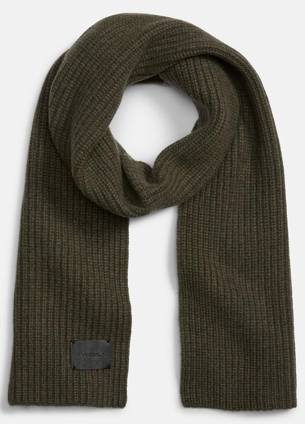 Cashmere Shaker-Stitch Scarf in Scarves & Hats - HEATHER OLIVE | VINCE Men