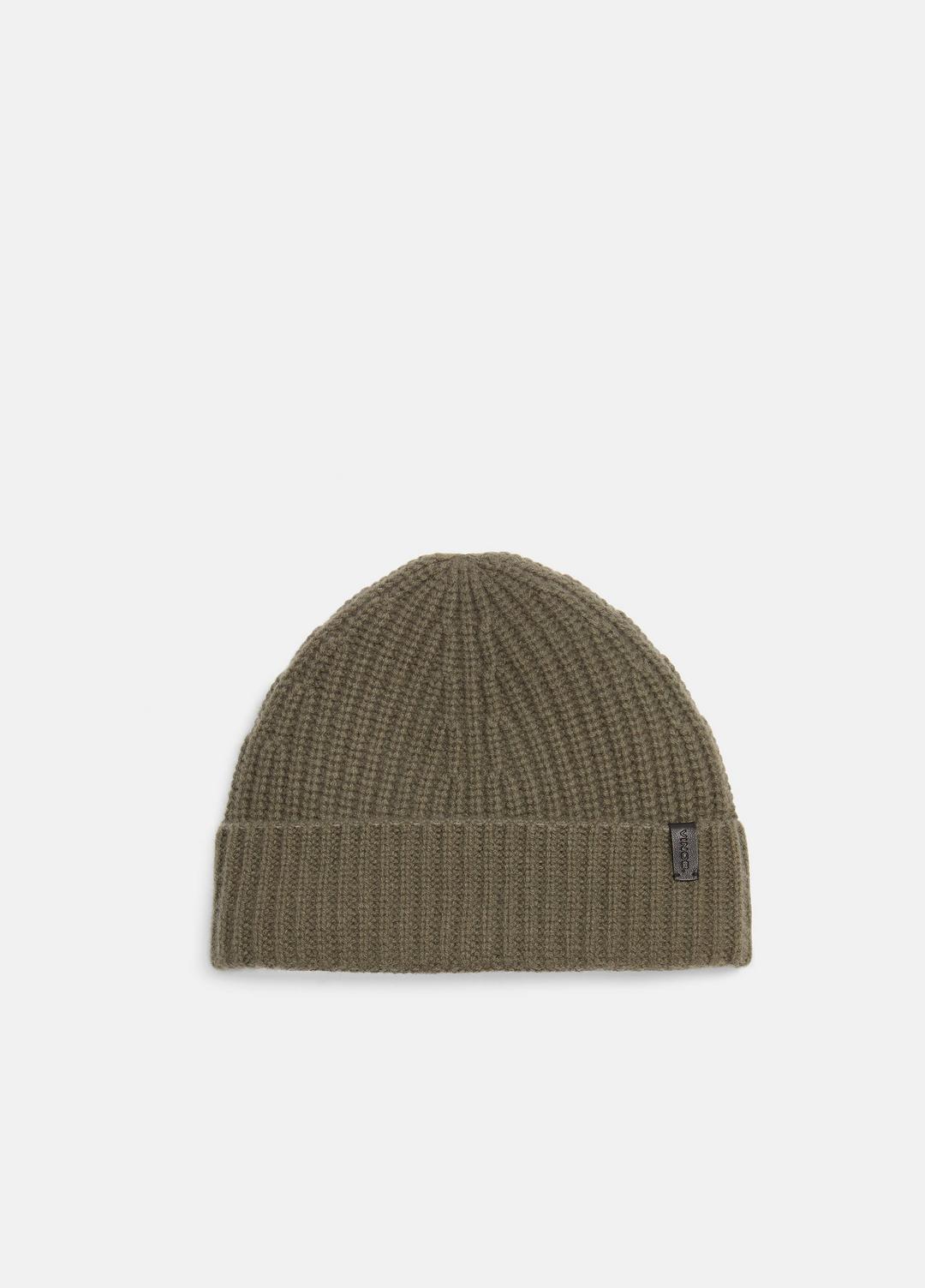 Cashmere Shaker-Stitch Beanie in Scarves & Hats - SURPLUS OLIVE | VINCE Men