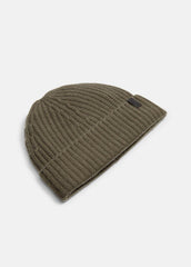 Cashmere Shaker-Stitch Beanie in Scarves & Hats - SURPLUS OLIVE | VINCE Men