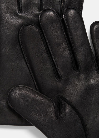 Classic Cashmere-Lined Leather Glove in Gloves - BLACK CAMELLETO | VINCE Men