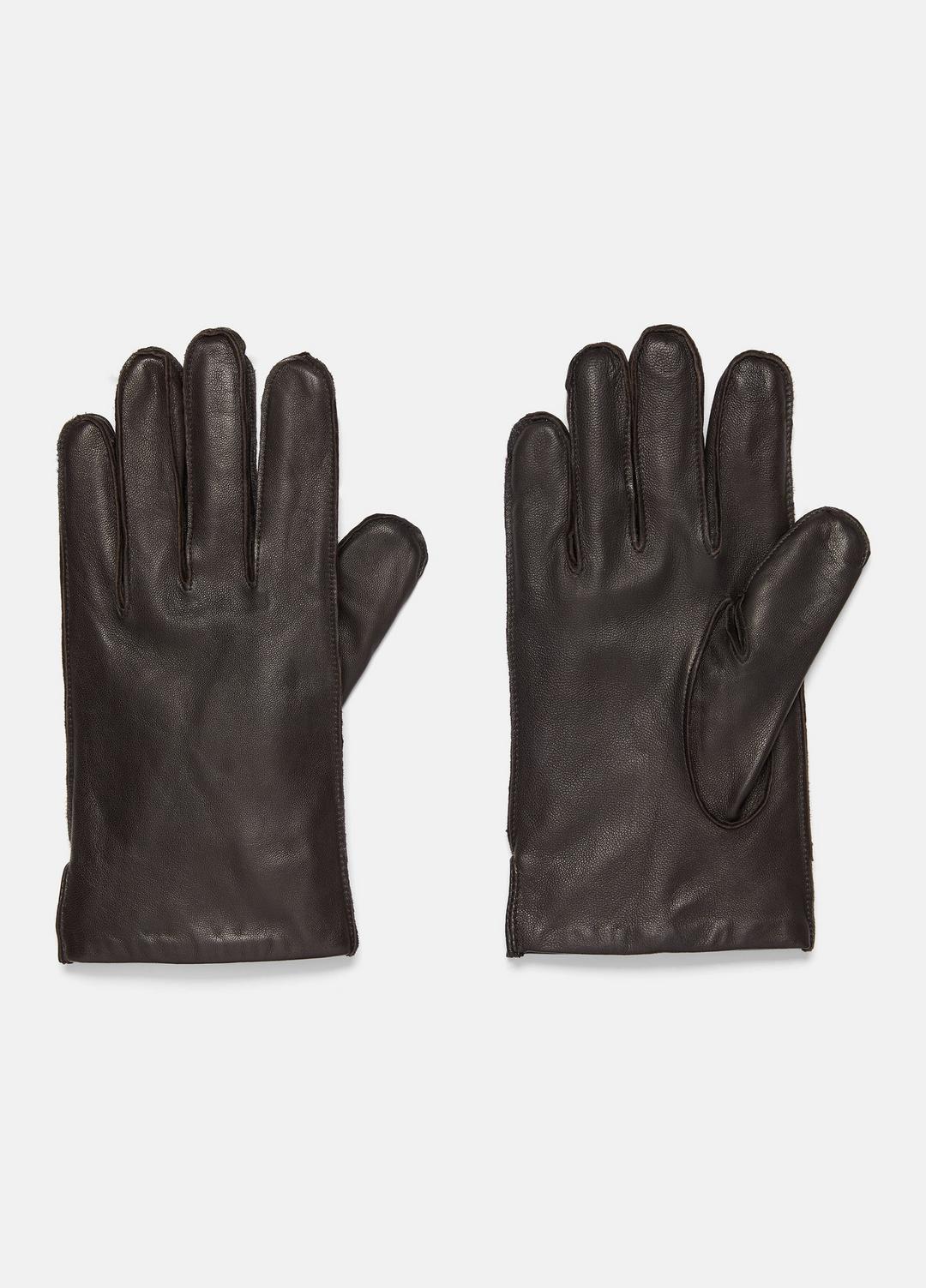 Classic Cashmere-Lined Leather Glove in Gloves - ESPRESSO | VINCE Men