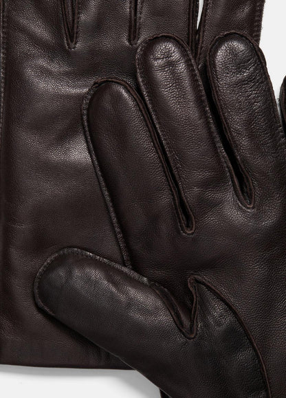 Classic Cashmere-Lined Leather Glove in Gloves - ESPRESSO | VINCE Men