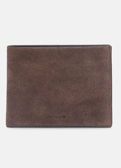 Suede Bifold Wallet in Bags - CHOCOLATE | VINCE Men