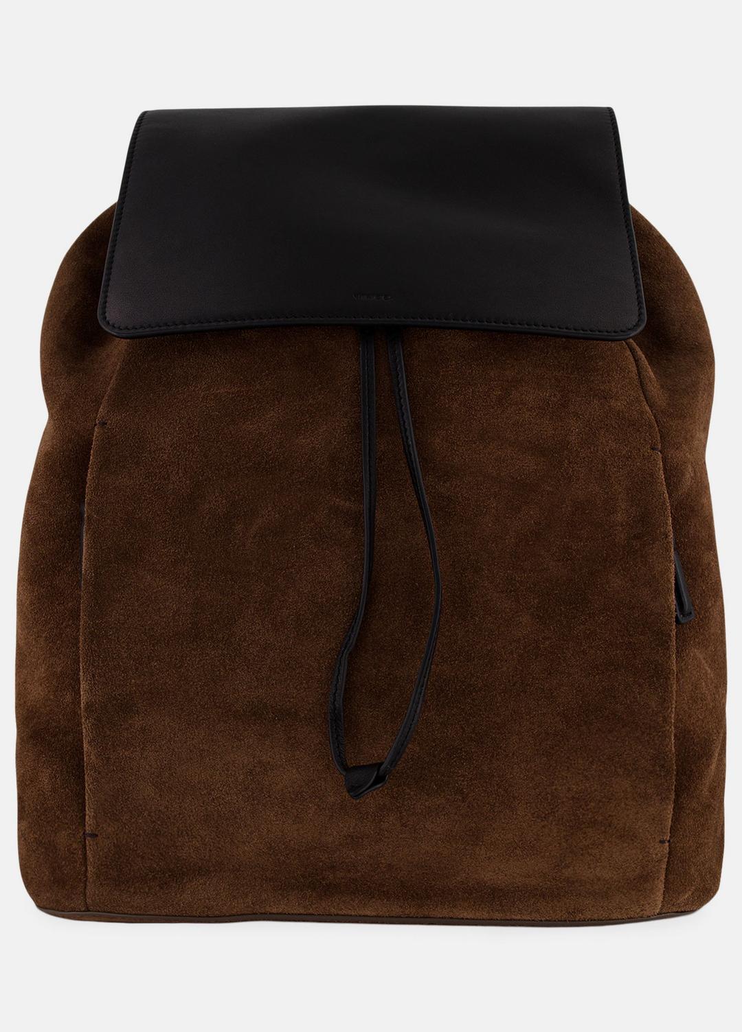 Drayton Suede Flap Backpack in Bags - CHOCOLATE | VINCE Men