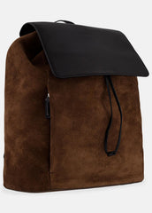 Drayton Suede Flap Backpack in Bags - CHOCOLATE | VINCE Men