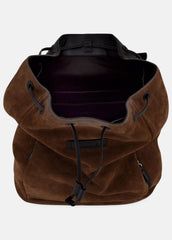Drayton Suede Flap Backpack in Bags - CHOCOLATE | VINCE Men