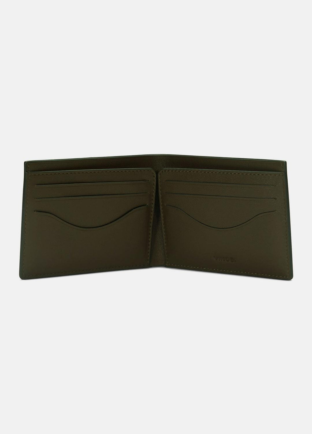 Suede Bifold Wallet in Bags - DRIVER GREEN | VINCE Men