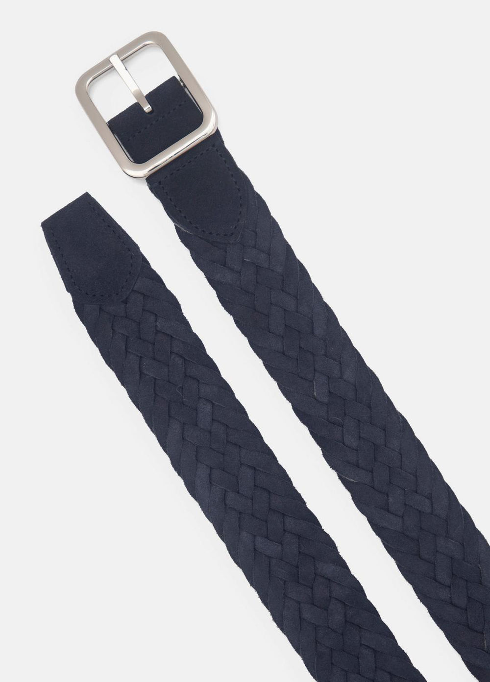 Men's 35mm Reversible Woven Suede Belt in Belts - COASTAL BLUE/GREY PALLADI | VINCE Men