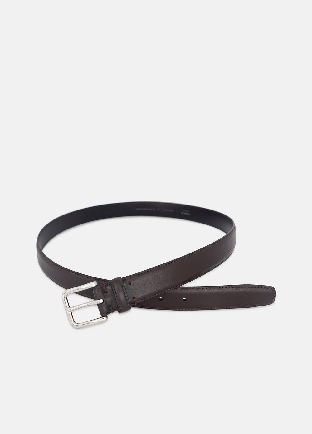 Men’s 30mm Stitched Leather Belt in Belts - CACAO BROWN | VINCE Men