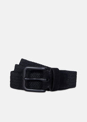 Men's 32mm Stretch-Woven Belt in Belts - BLACK | VINCE Men