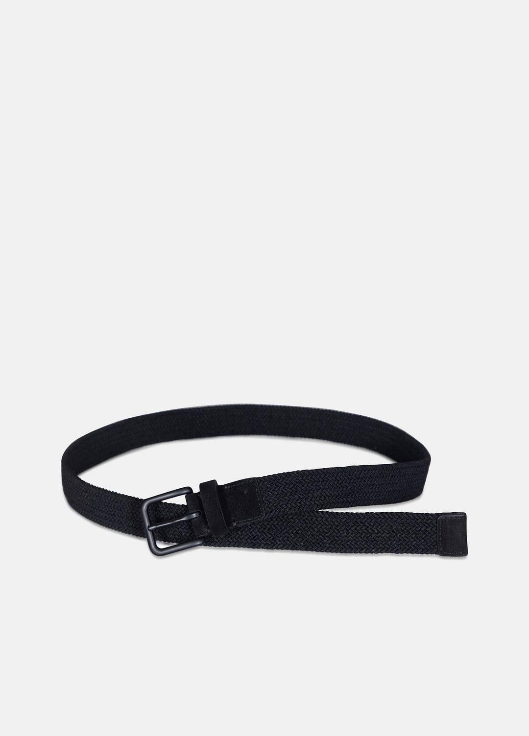 Men's 32mm Stretch-Woven Belt in Belts - BLACK | VINCE Men