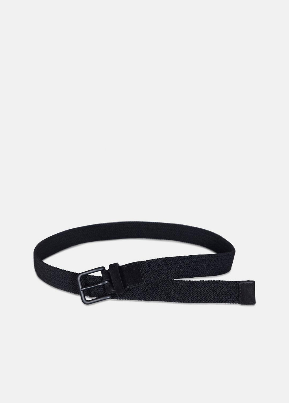 Men's 32mm Stretch-Woven Belt in Belts - BLACK | VINCE Men