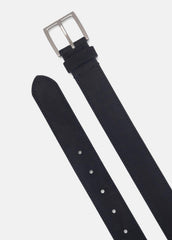 Men's 32mm Nubuck Leather Belt in Belts - BLACK/PALLADIUM | VINCE Men