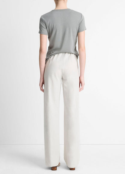 Cotton-Blend High-Waist Bias Pant in Pants & Shorts - SALT GLASS | VINCE Sale