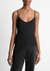 Ribbed V-Neck Camisole in Shirts & Tees - BLACK | VINCE Sale