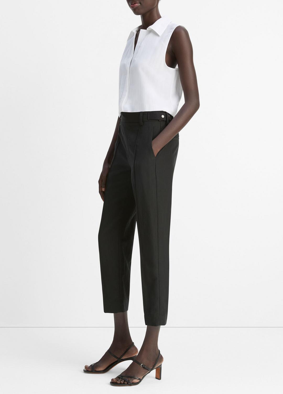Utility Tab-Detail Pull-On Pant in Pants & Shorts - BLACK | VINCE Sale