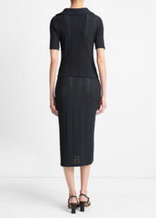 Textural Cotton Midi Skirt in Dresses & Skirts - COASTAL BLUE | VINCE Sale