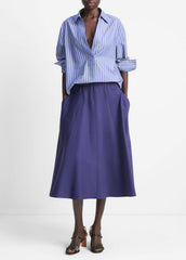 Cotton Full Skirt in Dresses & Skirts - DEEP IRIS | VINCE Sale