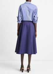 Cotton Full Skirt in Dresses & Skirts - DEEP IRIS | VINCE Sale