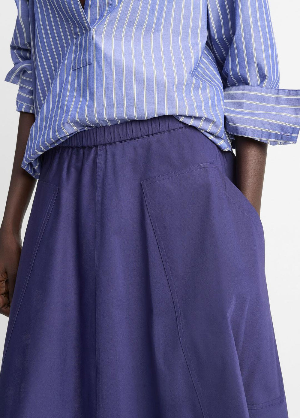 Cotton Full Skirt in Dresses & Skirts - DEEP IRIS | VINCE Sale