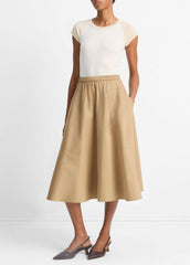 Cotton Full Skirt in Dresses & Skirts - DARK BARLEY | VINCE Sale