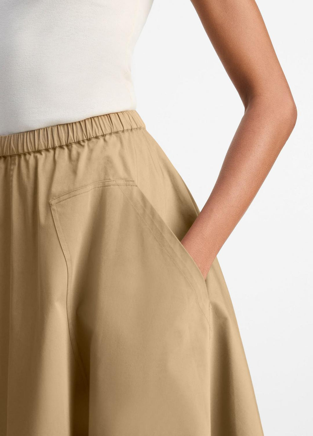 Cotton Full Skirt in Dresses & Skirts - DARK BARLEY | VINCE Sale