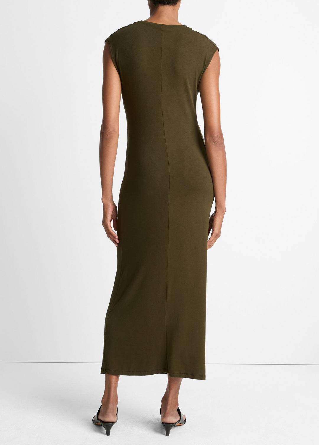 Jersey Draped Cowl-Neck Dress in Dresses & Skirts - VERDE | VINCE Sale
