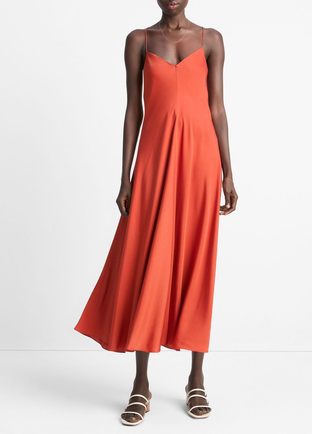 Silk-Blend A-Line Slip Dress in Dresses & Skirts - BRICK ROSE | VINCE Sale