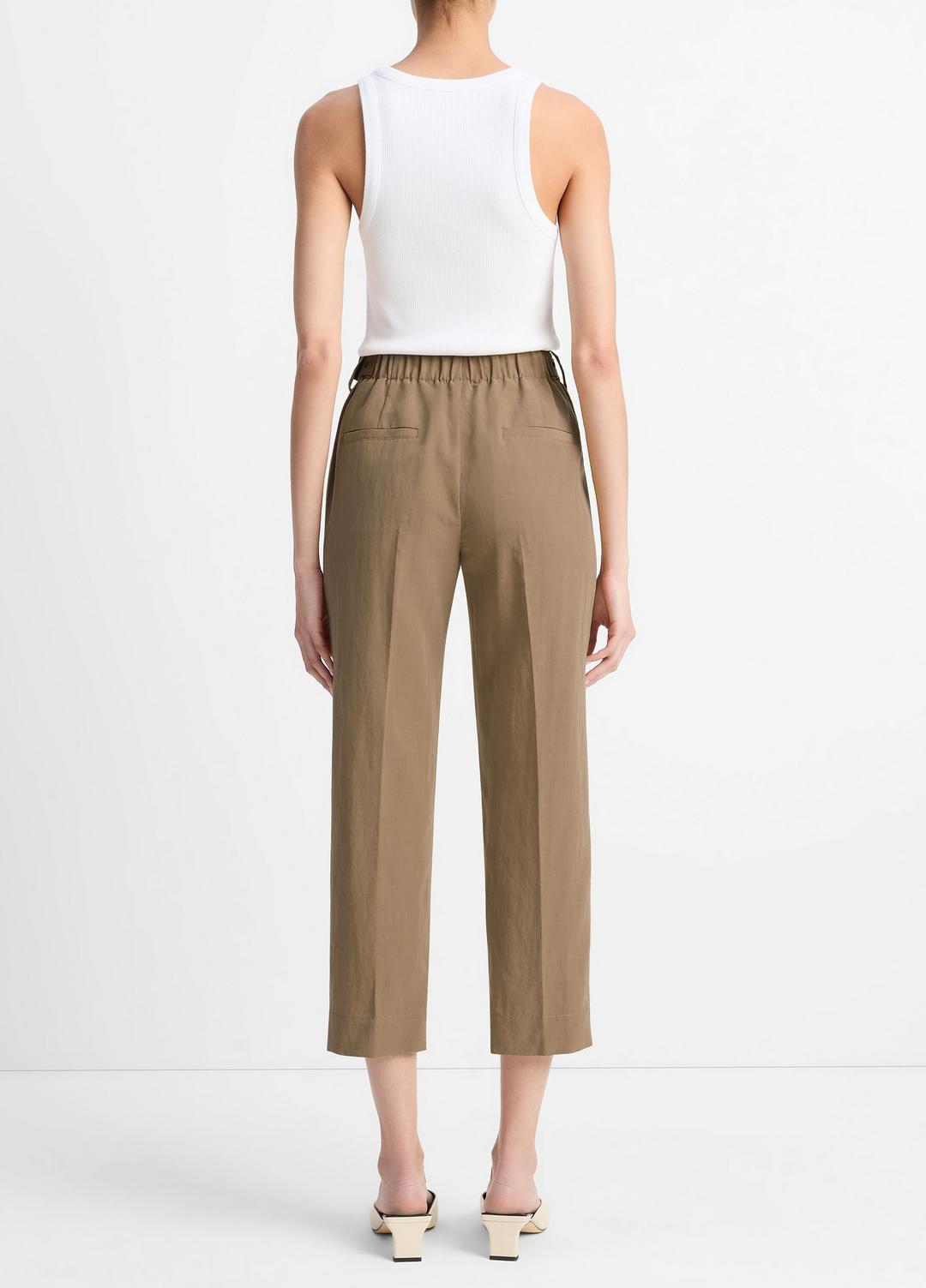 Utility Tab-Detail Pull-On Pant in Pants & Shorts - TAPENADE | VINCE Sale