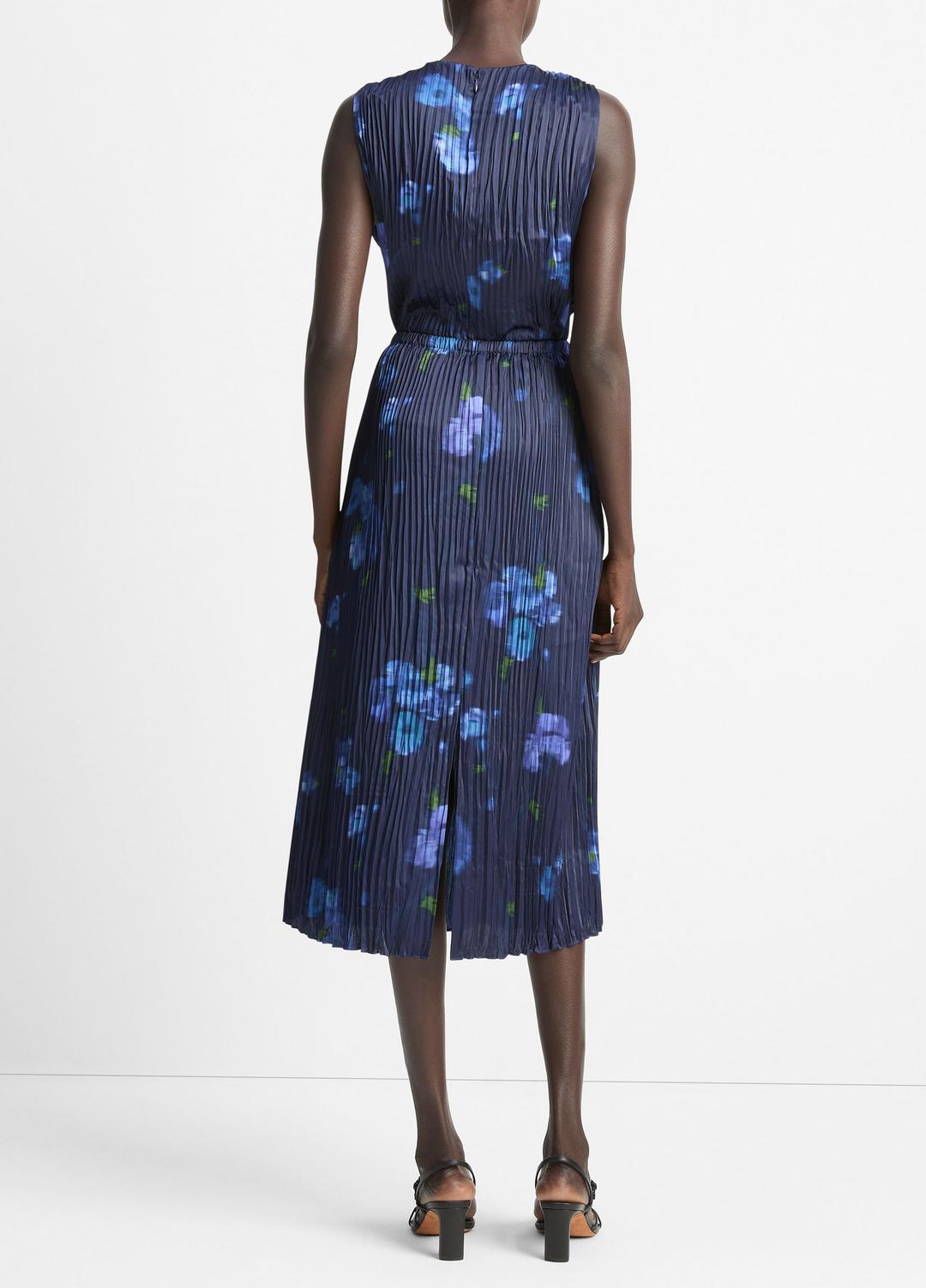 Poppy Blur Crushed Satin Column Skirt in Dresses & Skirts - MIDNIGHT | VINCE Sale