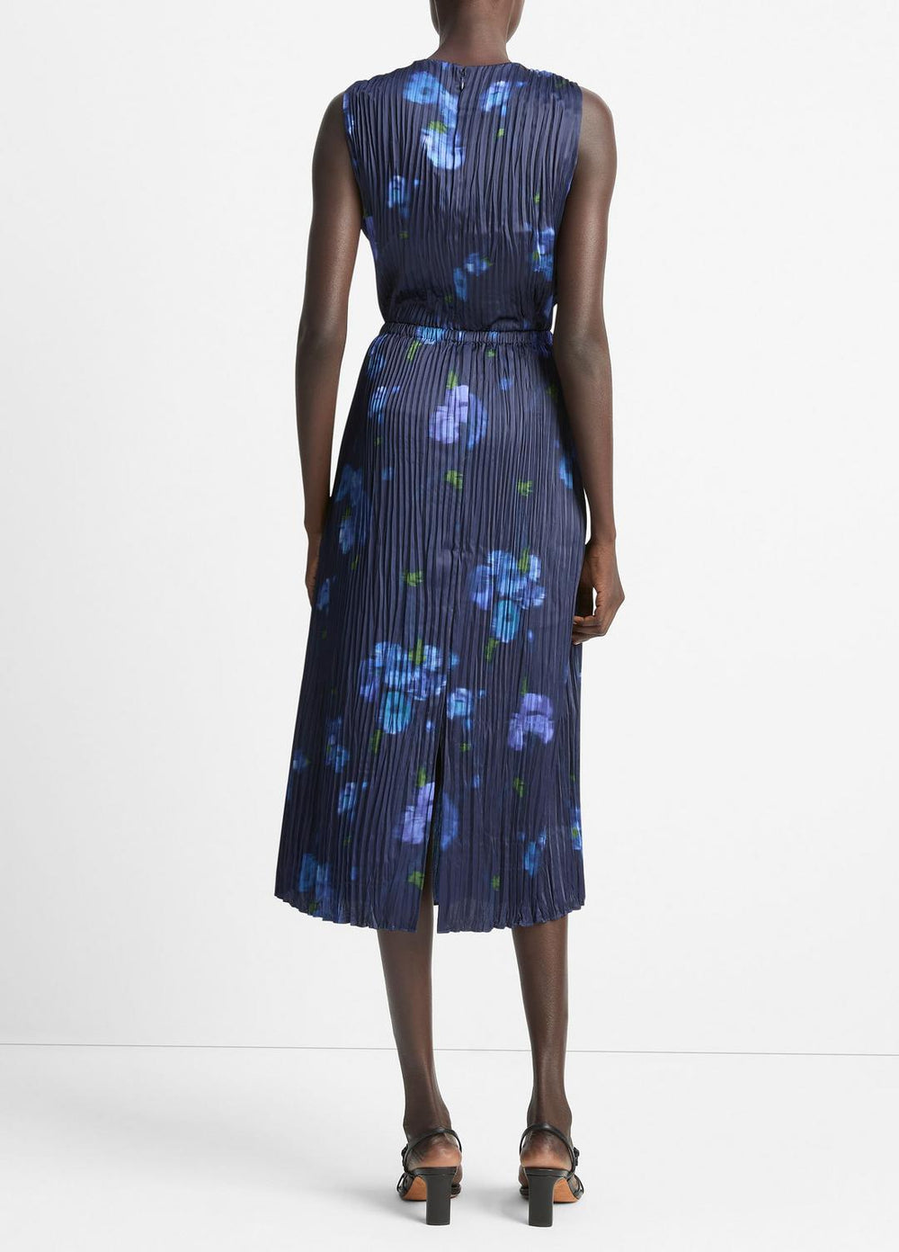 Poppy Blur Crushed Satin Column Skirt in Dresses & Skirts - MIDNIGHT | VINCE Sale