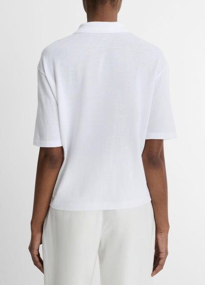 Easy Cotton Polo Shirt in Shirts & Tees - OPTIC WHITE | VINCE Sale