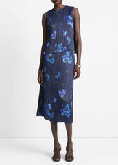 Poppy Blur Crushed Satin Shell in Shirts & Tees - MIDNIGHT | VINCE Sale