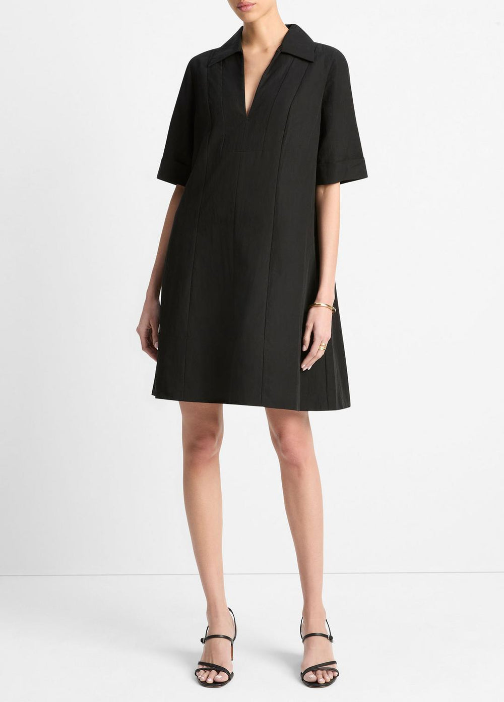 A-Line Short Dress in Dresses & Skirts - BLACK | VINCE Sale