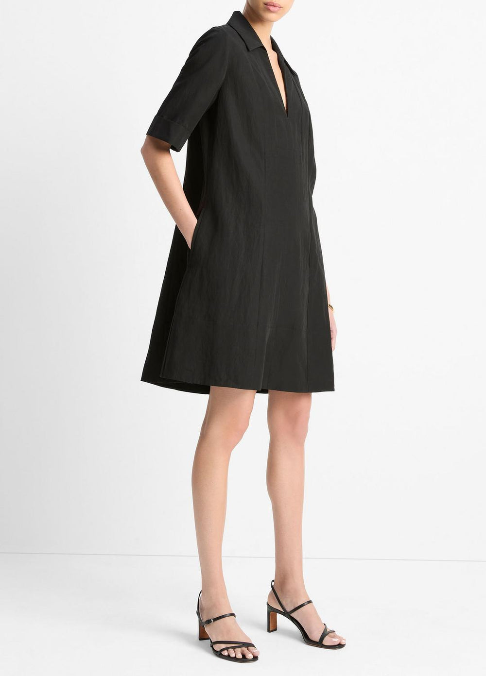 A-Line Short Dress in Dresses & Skirts - BLACK | VINCE Sale