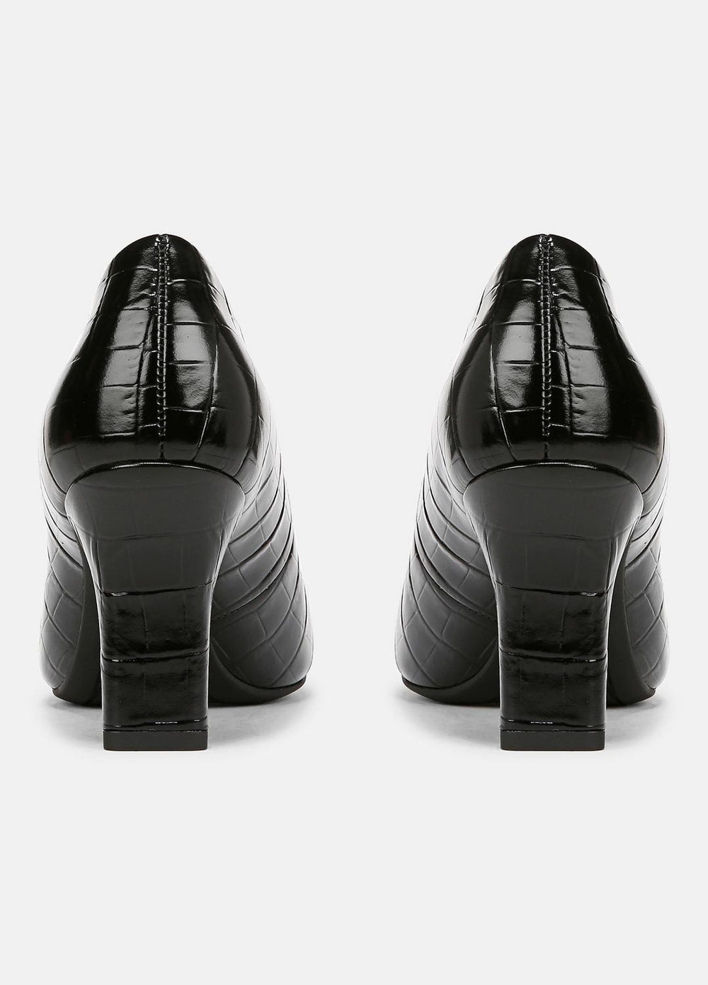 Diane Croc-Embossed Leather Pump in Shoes - BLACK | VINCE Sale