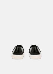 Blair Croc-Embossed Leather Sneaker in Shoes - BLACK | VINCE Sale