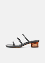 Palm Springs Leather Heeled Sandal in Shoes - IRIS SLATE | VINCE Sale